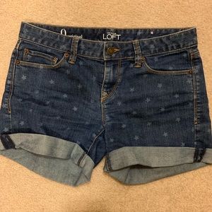 LOFT Jean shorts with stars
